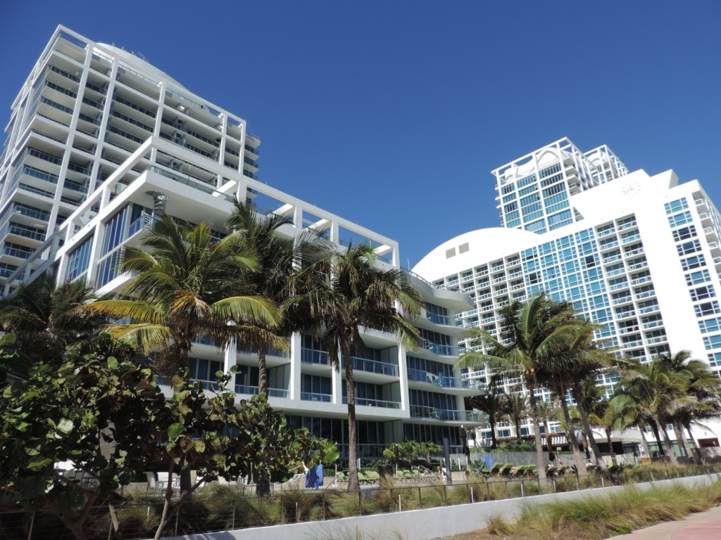 Occupying the former Carillon Hotel and two new residential towers, Canyon Ranch Miami Beach occupies 750-feet of prime beachfront © 2015 Karen Rubin/news-photos-features.com.