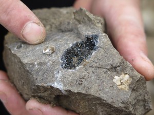 Often you see the rock not with a single stone, but with “druzy” – thousands, even millions of sparkling Herkimers, that form a vein or fill one of those black holes © 2015 Karen Rubin/news-photos-features.com
