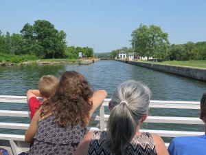 Approaching Lock 18 on the Erie Canal, on the cruise from Gems Along the Mohawk © 2015 Karen Rubin/news-photos-features.com