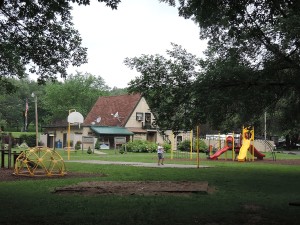 The playground and basketball court at Herkimer Diamond Mines KOA © 2015 Karen Rubin/news-photos-features.com