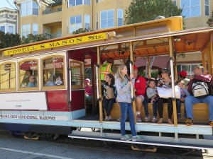 We cap off the Fern Hill Walking Tour with a ride on the California cable car © 2015 Karen Rubin/news-photos-features.com