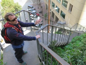 Walking down Filbert Street from Coit Tower, San Francisco© 2015 Karen Rubin/news-photos-features.com