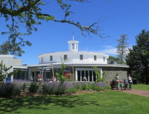 Driven to Collect is housed in a recreation of the Round Stone Barn from Hancock Shaker Village, at Heritage Museum & Gardens © 2016 Karen Rubin/news-photos-features.com