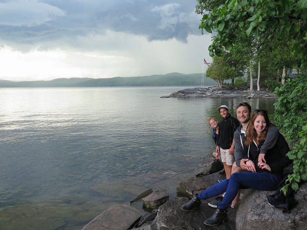 Hiking along the shore of Lake Champlain at Basin Harbor Club, Vergennes, Vt., © 2016 Karen Rubin/news-photos-features.com