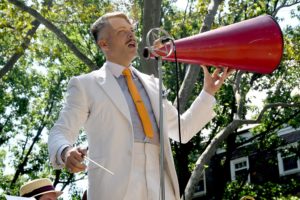 Yodoyiohdo. Michael Arenella and His Dreamland Orchestra at 11th Annual Jazz Age Lawn Party on Governors Island © 2016 Karen Rubin/news-photos-features.com