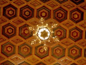 Stunning decoration in the Omni William Penn Hotel’s interior. Built by industrialist Henry Clay Frick, when it was first opened, in 1916, it was hailed as the “Grandest Hotel in the nation” © 2016 Karen Rubin/goingplacesfarandnear.com