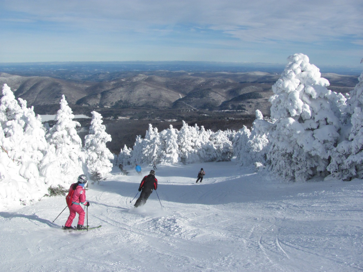 Skiing Pico, which together with Killington, affords six mountains to explore, the largest ski resort in the Northeast. Killington is hosting the Alpine World Cup © 2016 Karen Rubin/goingplacesfarandnear.com