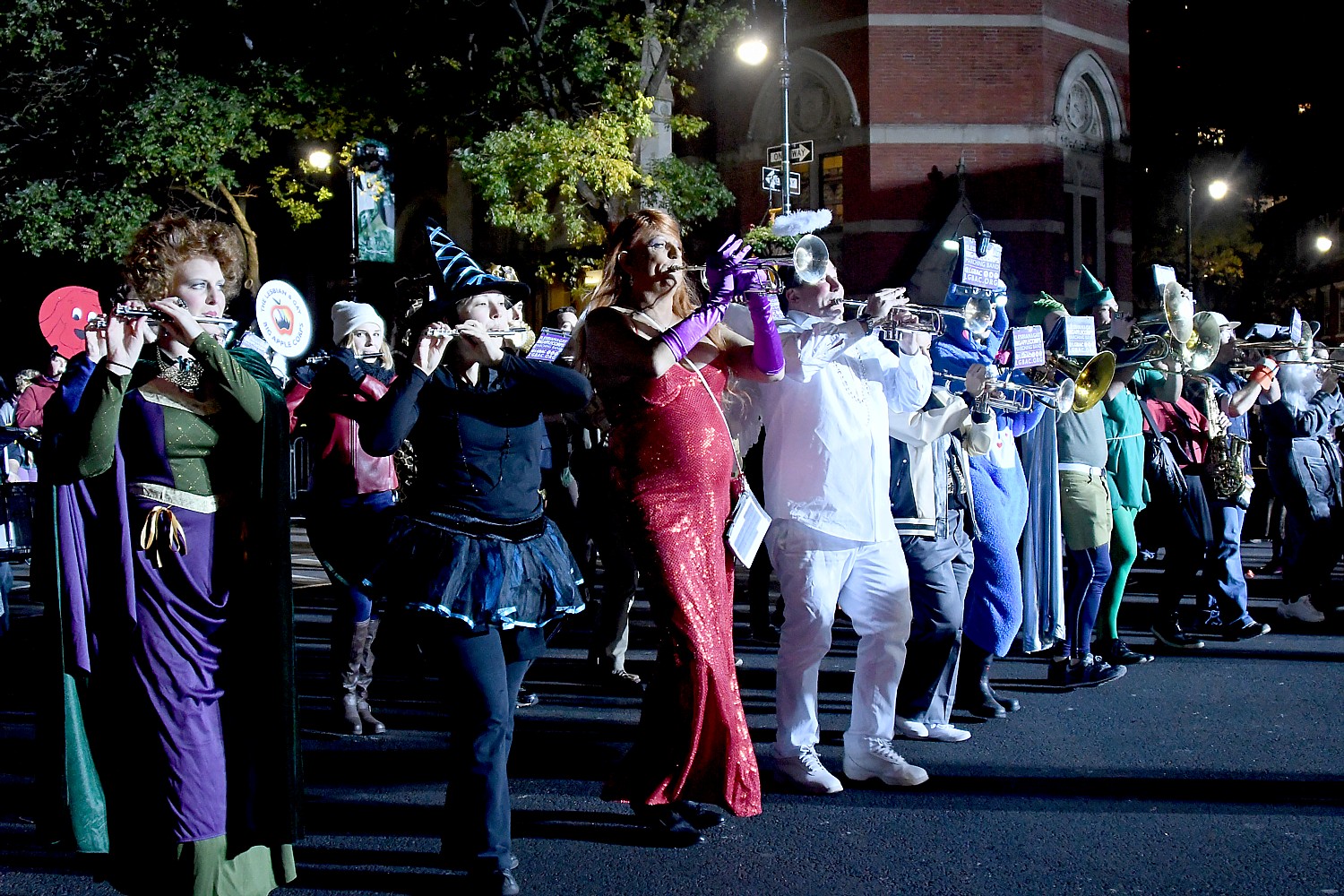 Gay Lesbian Marching Band join the Village Halloween Parade © 2016 Karen Rubin/goingplacesfarandnear.com